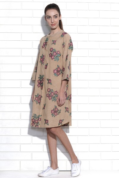 Brindleberry floral emboidery tunic dress